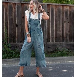 Three Bird Oversized overalls